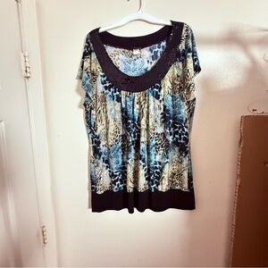 Chic Animal Print Women's Blouse